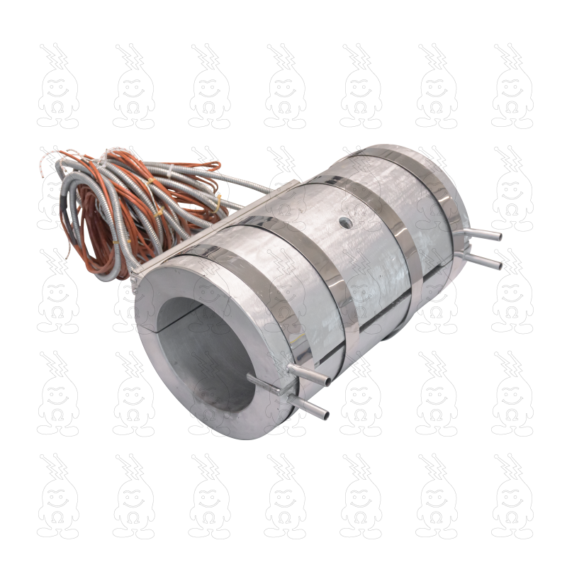 RESISTÊNCIA FUNDIDA EXTRUSORA CILÍNDRICA COM SERPENTINA DE ARREFECIMENTO PARA CILÍNDROS DE EXTRUSORAS